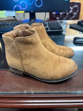 Brown Suede Ankle Boots girls size 10 toddler